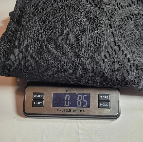 *LAST CHANCE* Tacera Black Lace Crochet Mini Dress sz M - Picture 9 of 9